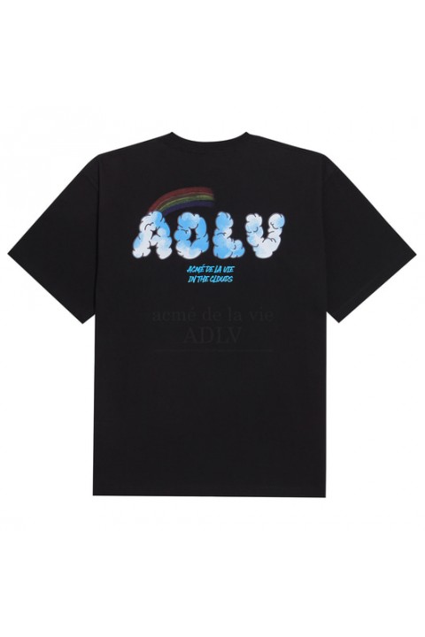ADLV Tee Rainbow Cloud Logo Black