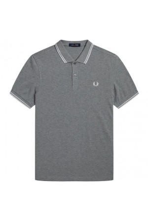 FRED PERRY Polo Shirt Warm Stell Marl Grey