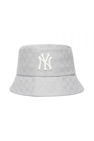 MLB Bucket Hat Monogram Classic Jaquard NY Grey