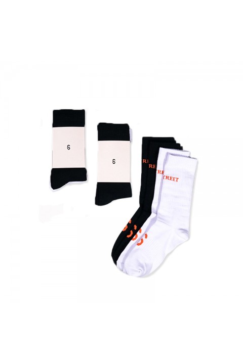 SIXSTREET Sock Black White Set